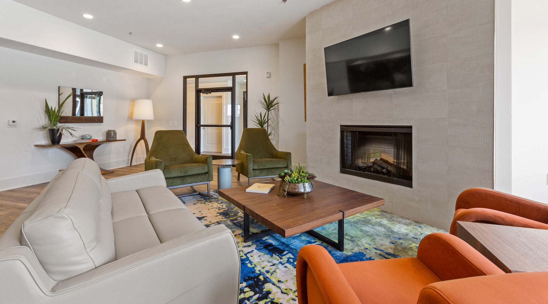 Large well lit living room 